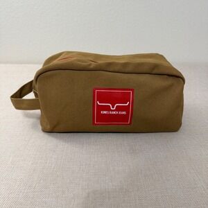 Kimes Ranch Jeans Canvas Toiletry Bag Tobacco Brown Western Dopp Kit Travel Case